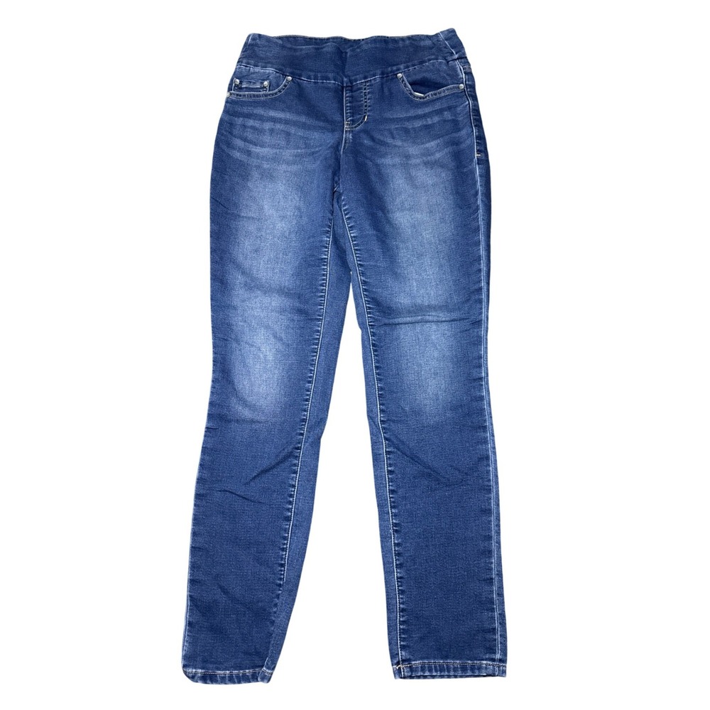 Jag Jeans High Rise Skinny Pull On Denim Blue Jeans Womens 10 Casual Comfort‎